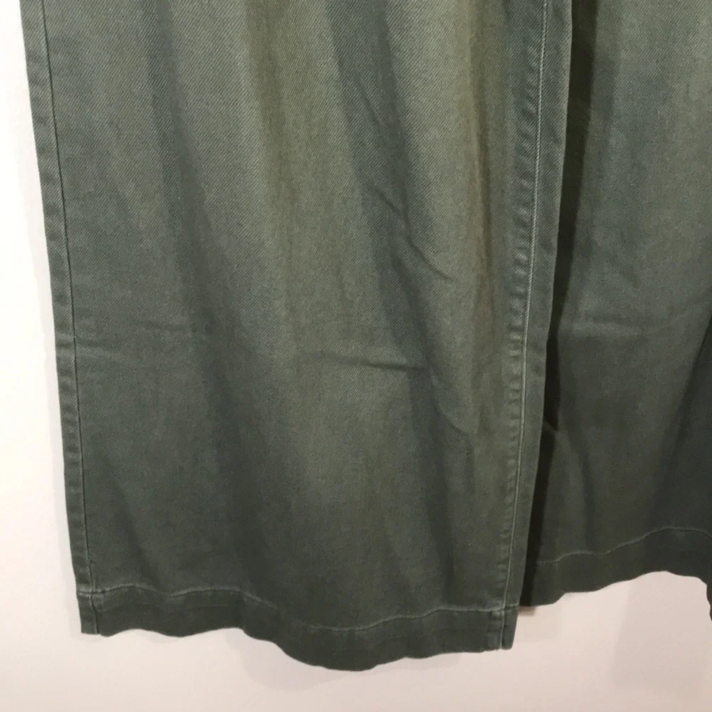 A.N.A Womens Size‎ 12 Olive Green Wide-Leg Trouser Jeans